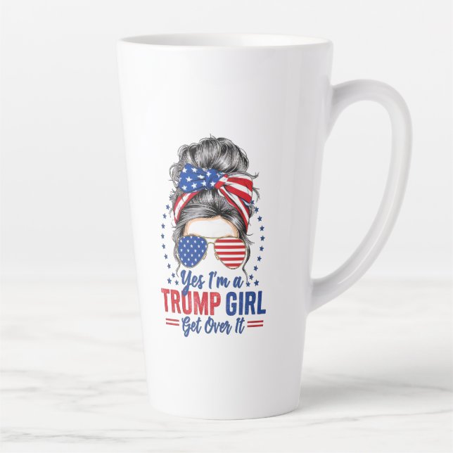 Caneca De Café Latte Sim, eu sou uma Trump Girl (Direita)