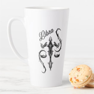 Caneca De Café Latte Símbolo Libra Zodíaco