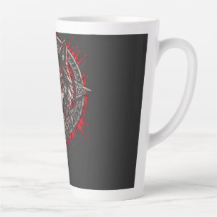 Caneca De Café Latte Símbolo Nórdico Viking do Lobo – Emblema Guerreiro