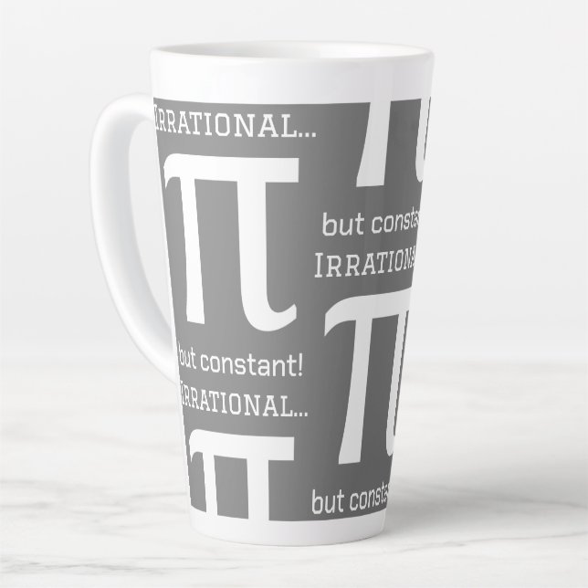 Caneca De Café Latte Símbolo Pi Personalizado, Lover Matemático (Ângulo esquerdo)
