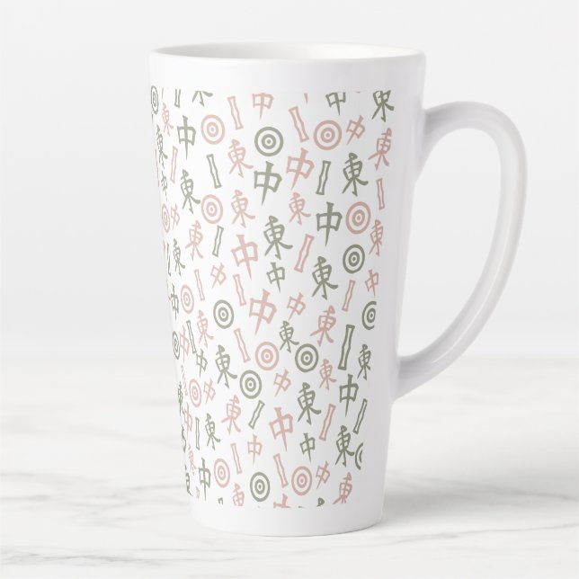 Caneca De Café Latte Símbolos Mahjong (Direita)