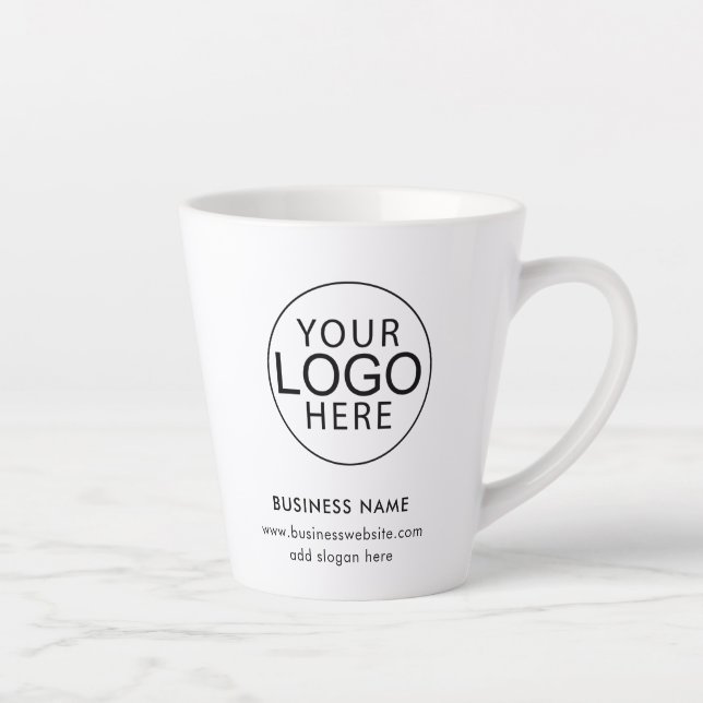 Caneca De Café Latte Simple Business Logo Corporate Promotional Swag (Direita)