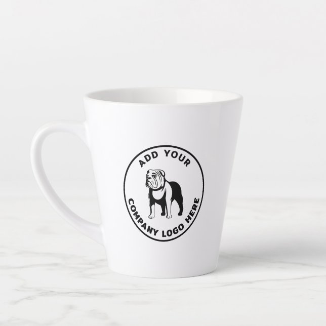 Caneca De Café Latte Simple Business Logo Modern Promotional (Esquerda)