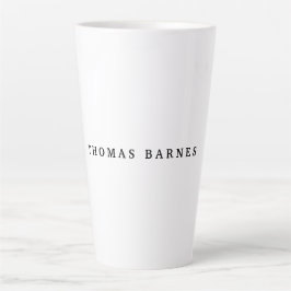 Caneca De Café Latte Simples branco clássico Elegante