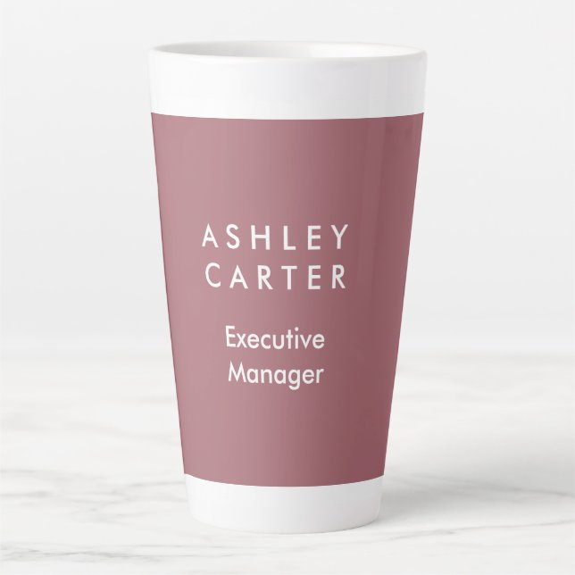 Caneca De Café Latte Simples e elegante profissional moderno (Frente)