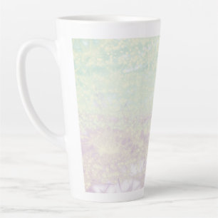 Caneca De Café Latte simples e mínimo adicione a foto do seu monograma