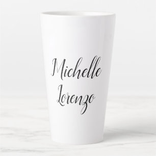 Caneca De Café Latte Simples e profissional preto e branco