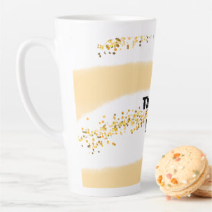 Caneca De Café Latte Simples obrigado elegante seu elegante personaliza