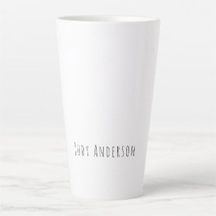 Caneca De Café Latte Simples profissional Moderno Elegante Seu Nome