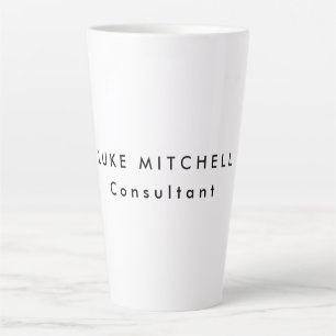 Caneca De Café Latte Simples Trendy White Professional Creative