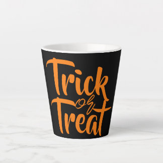 Caneca De Café Latte Simples truque ou tratar a família de Halloween