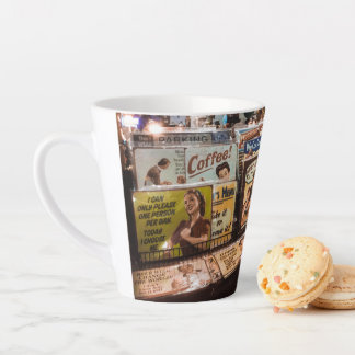 Caneca De Café Latte Sinais antigos para coletores