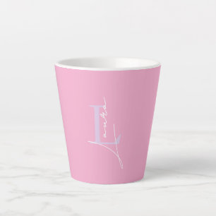 Caneca De Café Latte Sinais minimalistas de nome moderno