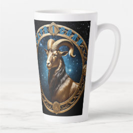 Caneca De Café Latte Sinal de astrologia de Capricórnio