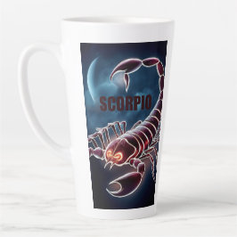 Caneca De Café Latte Sinal de astrologia de Scorpio