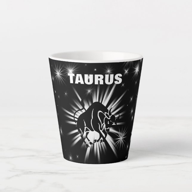 Caneca De Café Latte sinal Taurus (Frente)