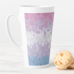 Caneca De Café Latte Sinalizador de Orgulho Bigender Encêntrico da Cama