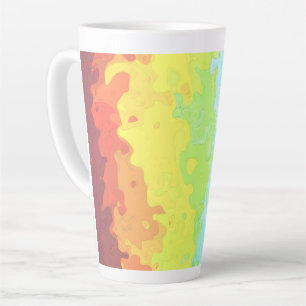 Caneca De Café Latte Sinalizador do Orgulho Neurogante do Abstrato do T