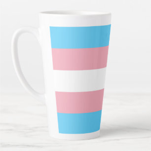Caneca De Café Latte Sinalizador do Orgulho Transgênero