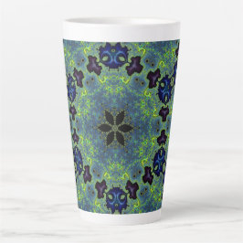 Caneca De Café Latte Sinfonia Fractal Radiante