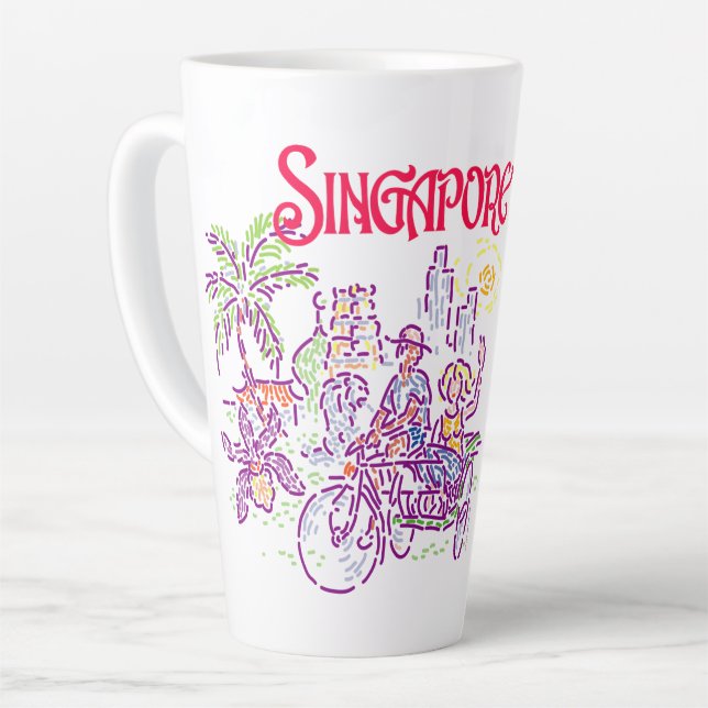 Caneca De Café Latte SINGAPURA Latte (Ângulo esquerdo)