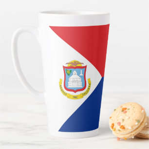 Caneca De Café Latte Sint Maarten flag