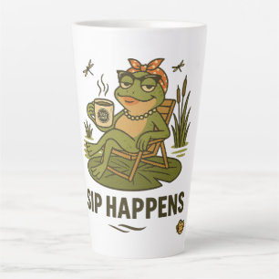 Caneca De Café Latte Sip Acontece - Sapo Sass Coffee Mug