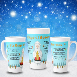 Caneca De Café Latte Six Days of Bee-Mas Merry Christmas to an Amazing