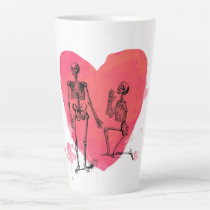 Caneca De Café Latte Skeleton Love