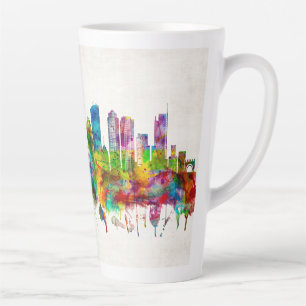 Caneca De Café Latte Skyline de Boston Massachusetts