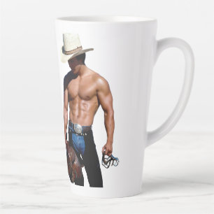 Caneca De Café Latte SlipperyJoe's Salve a cavalo Ride A Cowboy hat mus