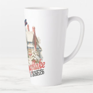 Caneca De Café Latte SnowFlake Kisses Latte Mug