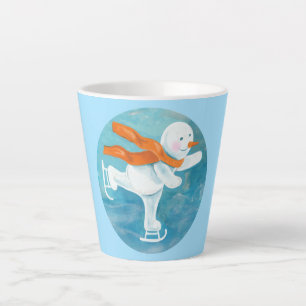Caneca De Café Latte Snowman Ice SkaterLatte Mug