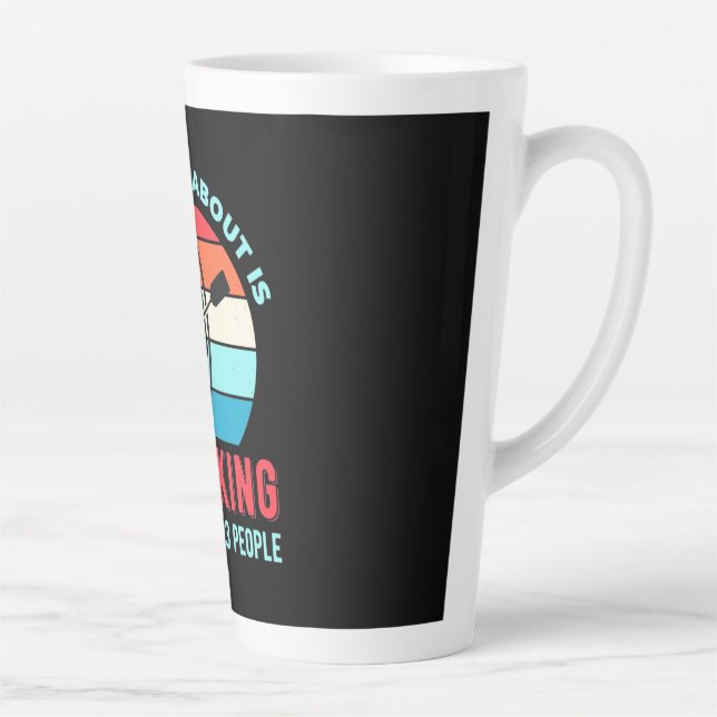 Caneca De Café Latte Só Me Preocupo Com Kayaking (Direita)