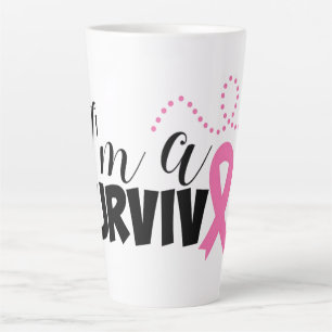 Caneca De Café Latte Sobrevivência do Câncer da Mama