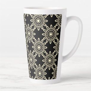 Caneca De Café Latte Sol Dourado Retro