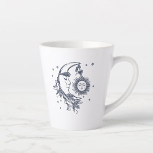 Caneca De Café Latte Sol e Lua