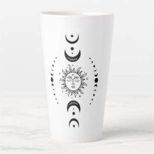 Caneca De Café Latte Sol e Lua