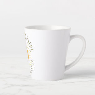 Caneca De Café Latte Sol Sorridente Fofo