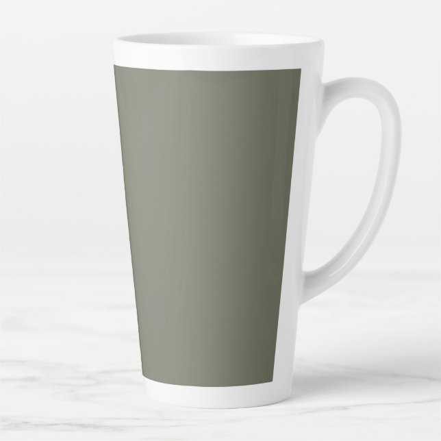 Caneca De Café Latte Sólido Moss - Lâmpada Personalizada (Direita)