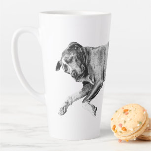Caneca De Café Latte Soneca de Natal, Paz de Pit Mix