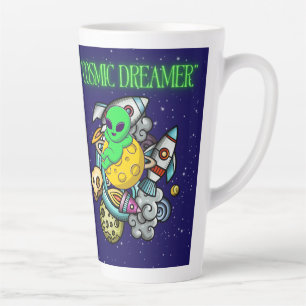 Caneca De Café Latte sonhador cósmico
