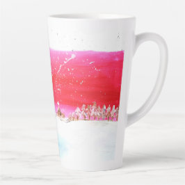 Caneca De Café Latte Sonhando com uma Taça Latte de Natal Branco