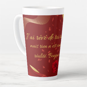 Caneca De Café Latte Sonhei contigo a noite toda
