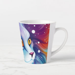 Caneca De Café Latte Sonho Abstrato das cores