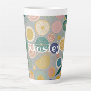 Caneca De Café Latte Sonho Caleidoscópio Personalizado
