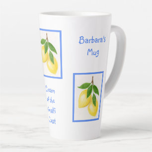 Caneca De Café Latte Sonho da Costa Amalfi PERSONALIZADO