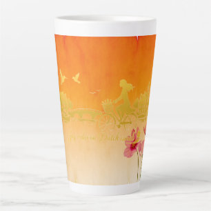 Caneca De Café Latte Sonho Minimalista Romântico Flutuante Amsterdam Do