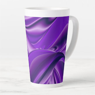 Caneca De Café Latte Sonhos de Arco-Íris de Flor Roxo