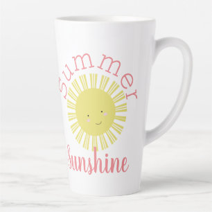 Caneca De Café Latte Sorriso bonito — verão sol-sol